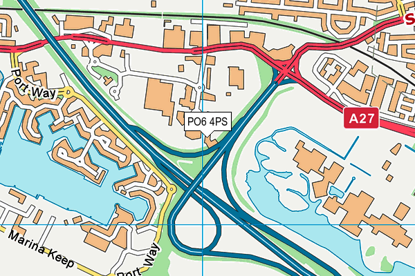 PO6 4PS map - OS VectorMap District (Ordnance Survey)