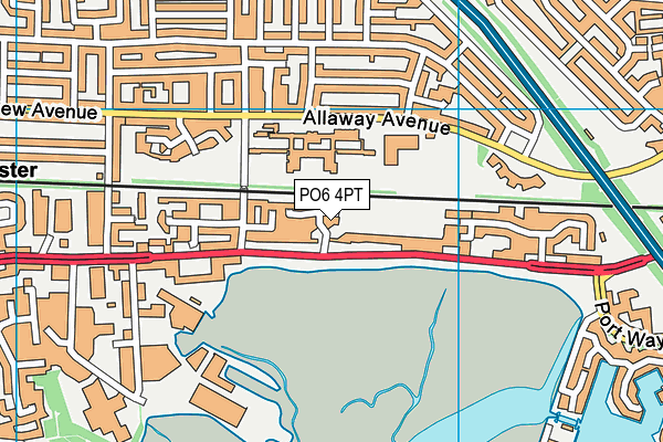 PO6 4PT map - OS VectorMap District (Ordnance Survey)