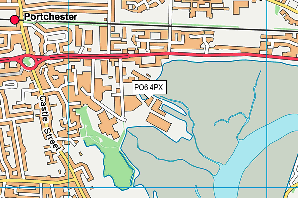 PO6 4PX map - OS VectorMap District (Ordnance Survey)