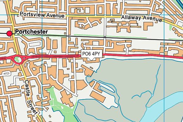 PO6 4PY map - OS VectorMap District (Ordnance Survey)