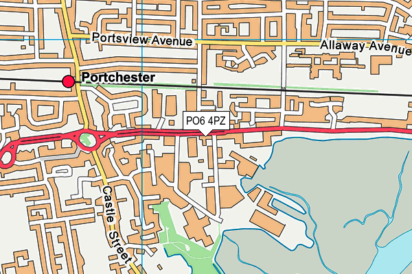 PO6 4PZ map - OS VectorMap District (Ordnance Survey)