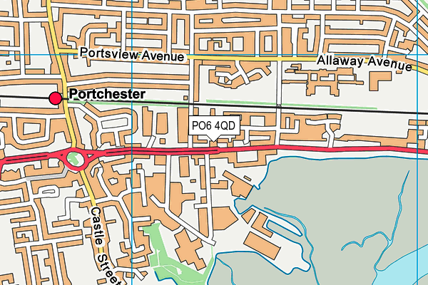 PO6 4QD map - OS VectorMap District (Ordnance Survey)