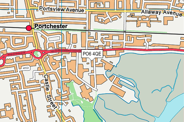 PO6 4QE map - OS VectorMap District (Ordnance Survey)