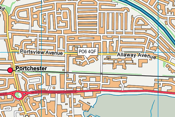 PO6 4QF map - OS VectorMap District (Ordnance Survey)