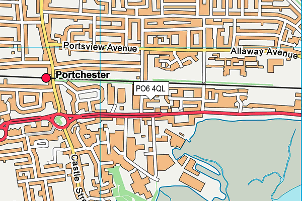 PO6 4QL map - OS VectorMap District (Ordnance Survey)