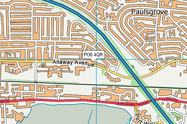 PO6 4QR map - OS VectorMap District (Ordnance Survey)