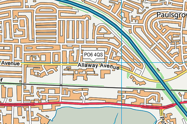 PO6 4QS map - OS VectorMap District (Ordnance Survey)