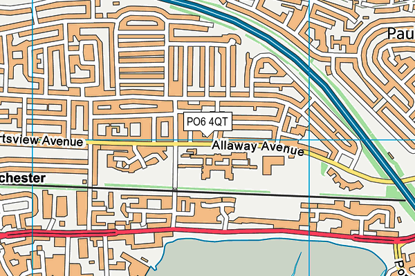 PO6 4QT map - OS VectorMap District (Ordnance Survey)