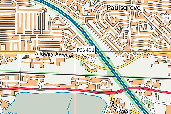 PO6 4QU map - OS VectorMap District (Ordnance Survey)