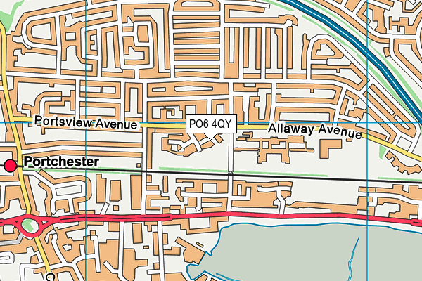 PO6 4QY map - OS VectorMap District (Ordnance Survey)