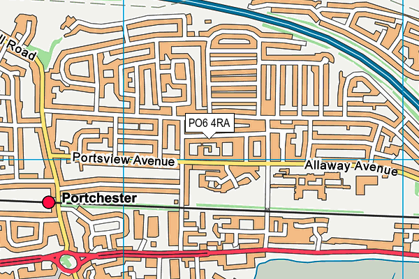PO6 4RA map - OS VectorMap District (Ordnance Survey)