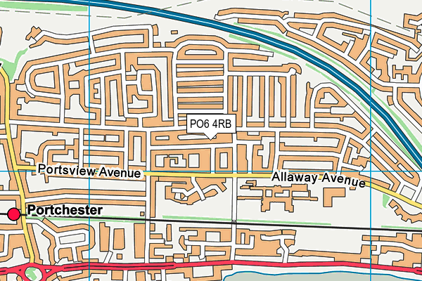 PO6 4RB map - OS VectorMap District (Ordnance Survey)