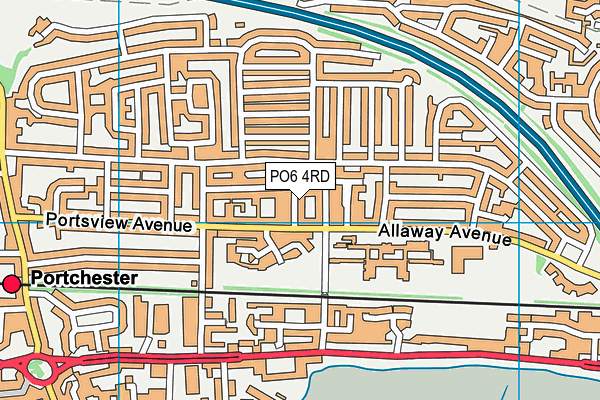 PO6 4RD map - OS VectorMap District (Ordnance Survey)