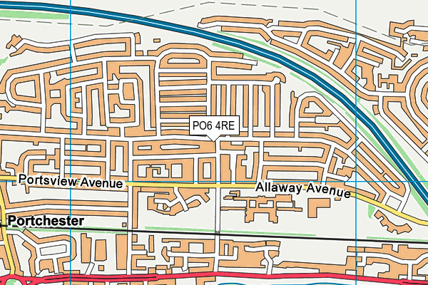 PO6 4RE map - OS VectorMap District (Ordnance Survey)