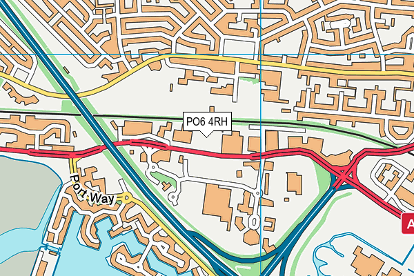 PO6 4RH map - OS VectorMap District (Ordnance Survey)