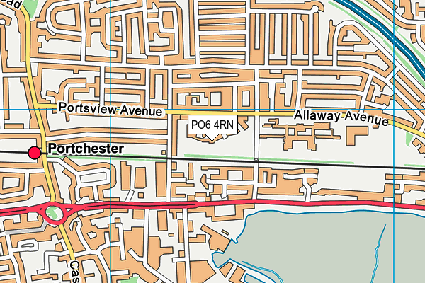 PO6 4RN map - OS VectorMap District (Ordnance Survey)