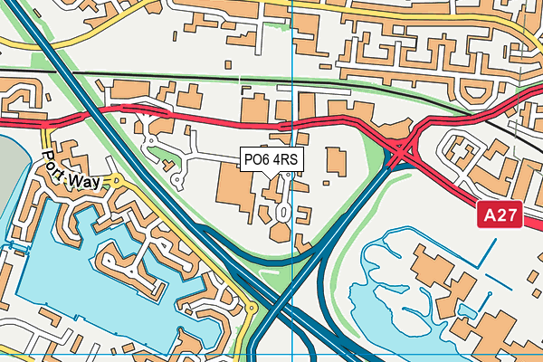 PO6 4RS map - OS VectorMap District (Ordnance Survey)