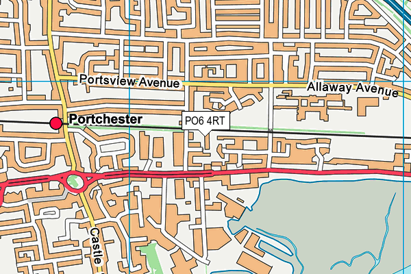 PO6 4RT map - OS VectorMap District (Ordnance Survey)