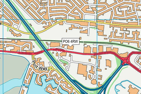 PO6 4RW map - OS VectorMap District (Ordnance Survey)