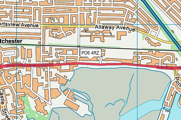 PO6 4RZ map - OS VectorMap District (Ordnance Survey)