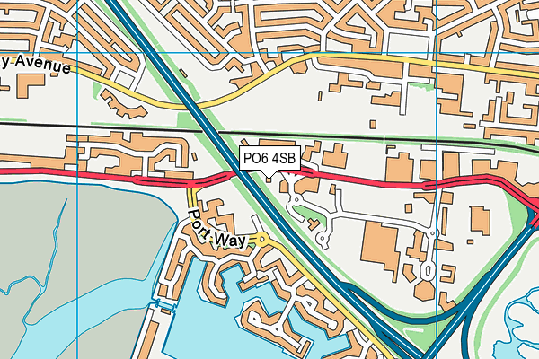 PO6 4SB map - OS VectorMap District (Ordnance Survey)