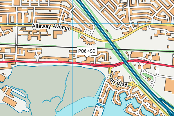 PO6 4SD map - OS VectorMap District (Ordnance Survey)