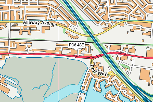 PO6 4SE map - OS VectorMap District (Ordnance Survey)