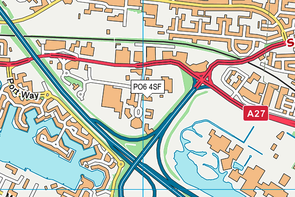 PO6 4SF map - OS VectorMap District (Ordnance Survey)