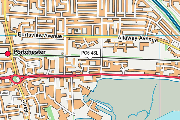 PO6 4SL map - OS VectorMap District (Ordnance Survey)