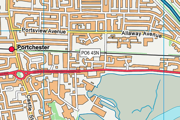 PO6 4SN map - OS VectorMap District (Ordnance Survey)