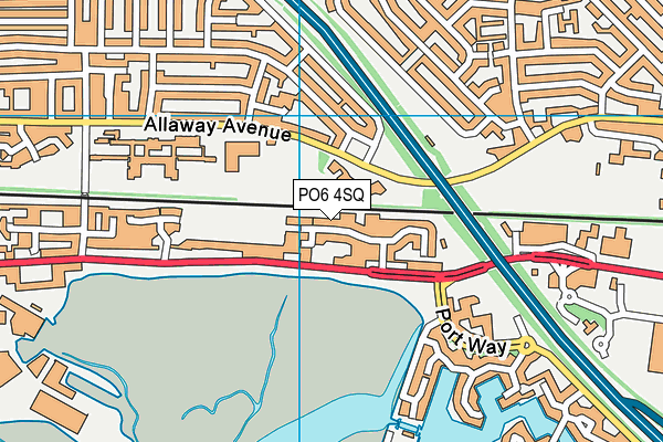 PO6 4SQ map - OS VectorMap District (Ordnance Survey)