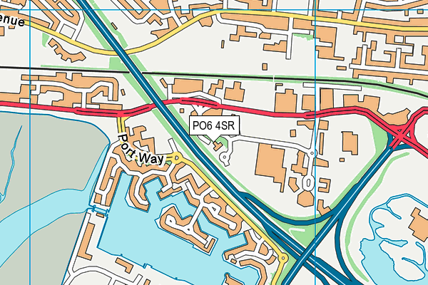 PO6 4SR map - OS VectorMap District (Ordnance Survey)