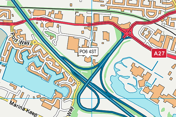 PO6 4ST map - OS VectorMap District (Ordnance Survey)