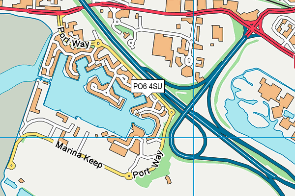 PO6 4SU map - OS VectorMap District (Ordnance Survey)