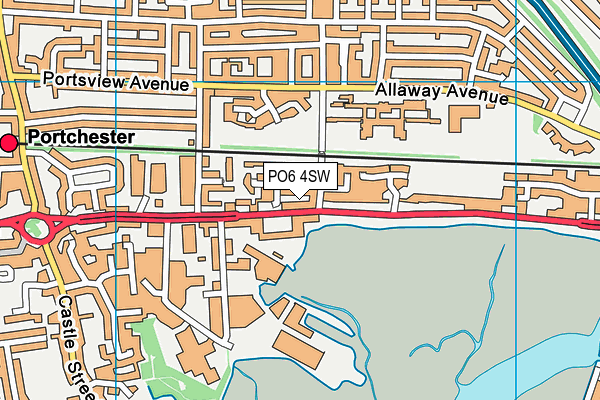 PO6 4SW map - OS VectorMap District (Ordnance Survey)