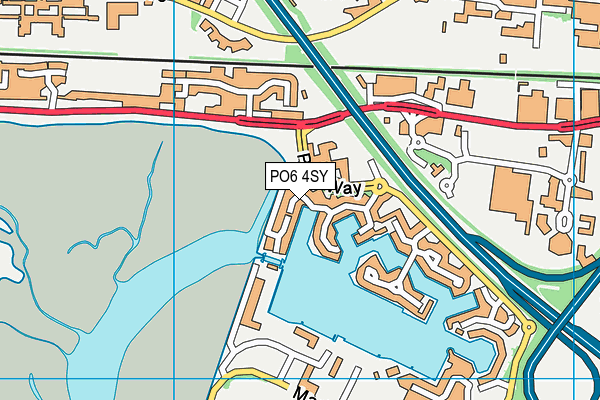 PO6 4SY map - OS VectorMap District (Ordnance Survey)