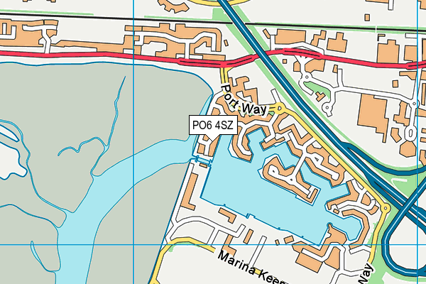 PO6 4SZ map - OS VectorMap District (Ordnance Survey)