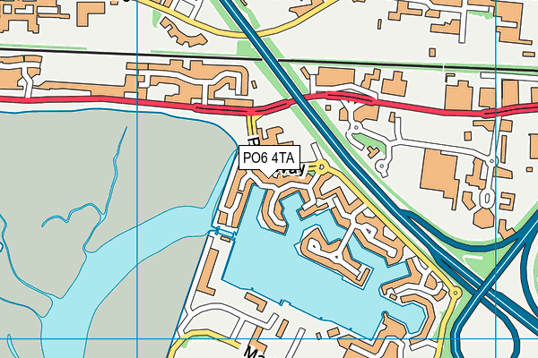 PO6 4TA map - OS VectorMap District (Ordnance Survey)