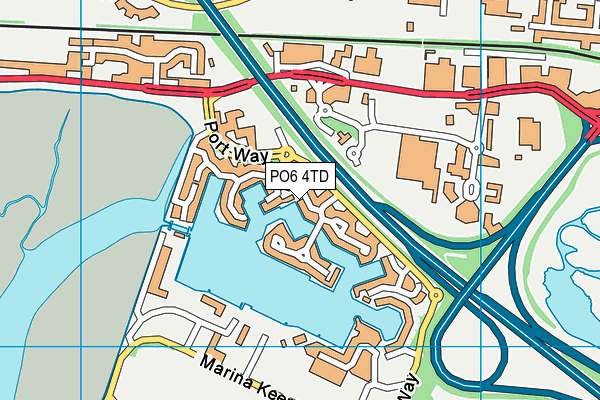 PO6 4TD map - OS VectorMap District (Ordnance Survey)