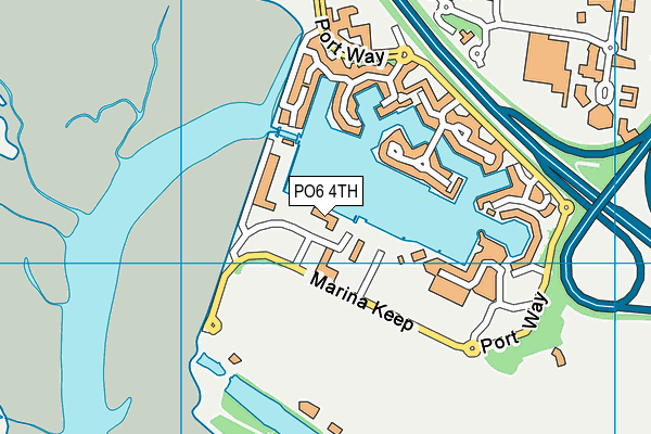 PO6 4TH map - OS VectorMap District (Ordnance Survey)