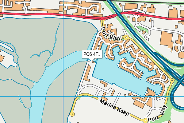 PO6 4TJ map - OS VectorMap District (Ordnance Survey)