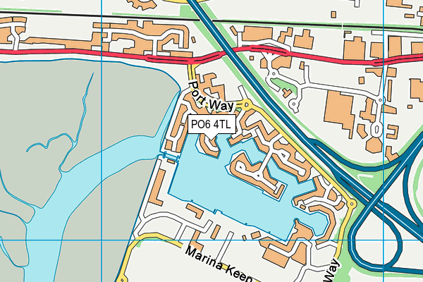 PO6 4TL map - OS VectorMap District (Ordnance Survey)