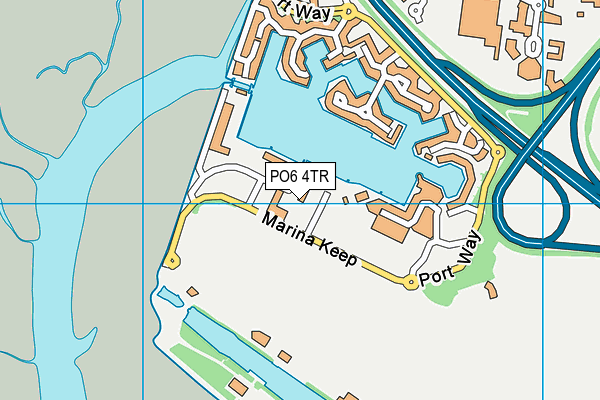 PO6 4TR map - OS VectorMap District (Ordnance Survey)