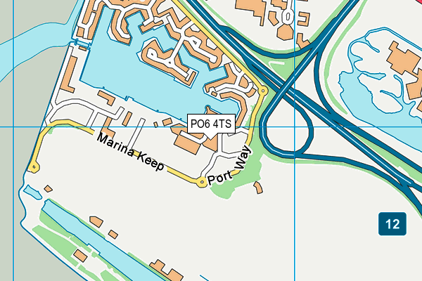PO6 4TS map - OS VectorMap District (Ordnance Survey)