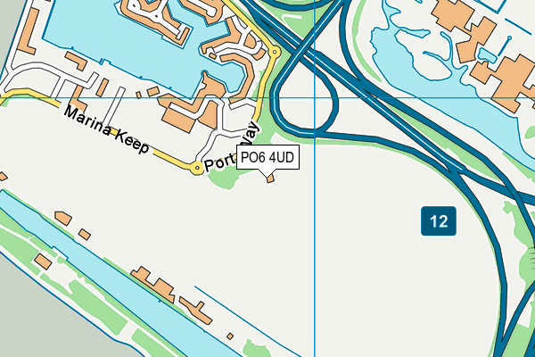 PO6 4UD map - OS VectorMap District (Ordnance Survey)