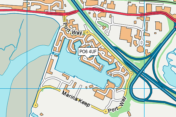 PO6 4UF map - OS VectorMap District (Ordnance Survey)