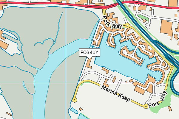 PO6 4UY map - OS VectorMap District (Ordnance Survey)
