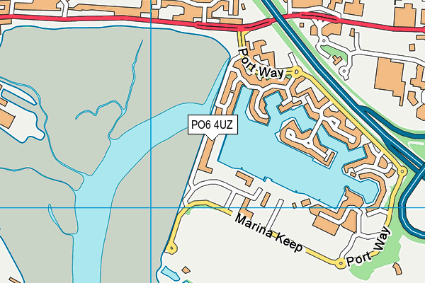 PO6 4UZ map - OS VectorMap District (Ordnance Survey)