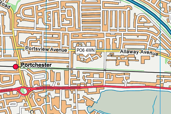 PO6 4WN map - OS VectorMap District (Ordnance Survey)