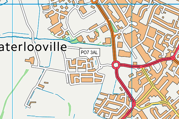 PO7 3AL map - OS VectorMap District (Ordnance Survey)